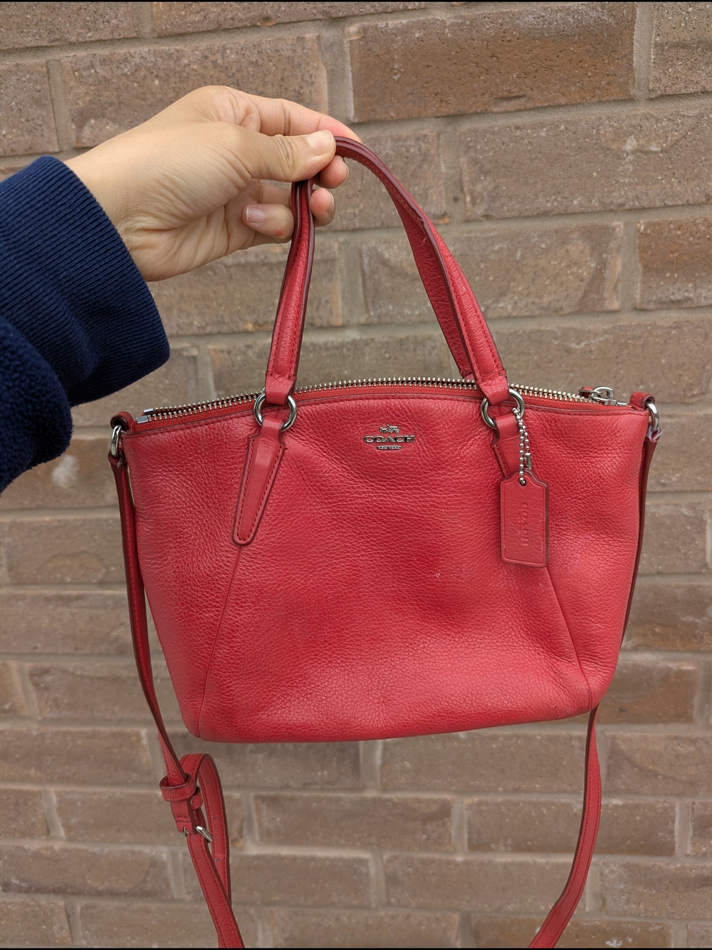 Coach Red Leather Satchel Handbag